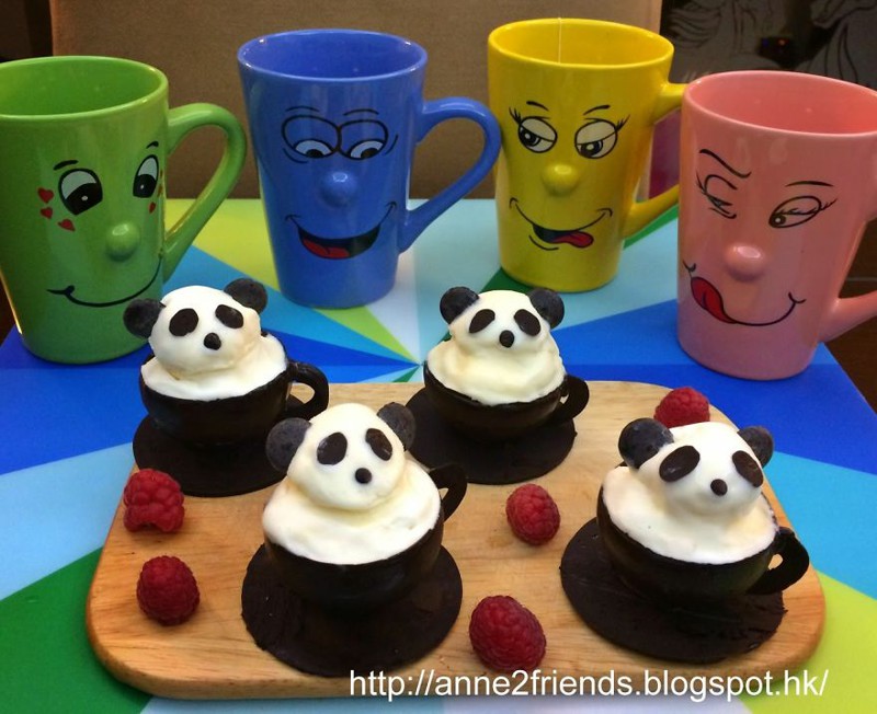 Panda Ice Cream In Chocolate Cups