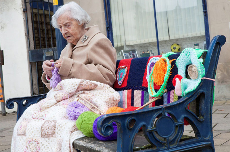 “I thought it was a really good idea to decorate the town and enjoyed having my crochet included,” Grace Brett said