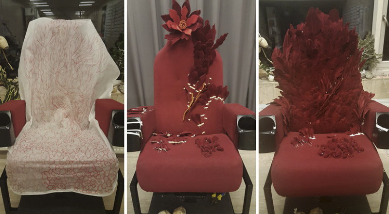 I Brought A Regular Movie Theater Chair To Life By Making It Bloom