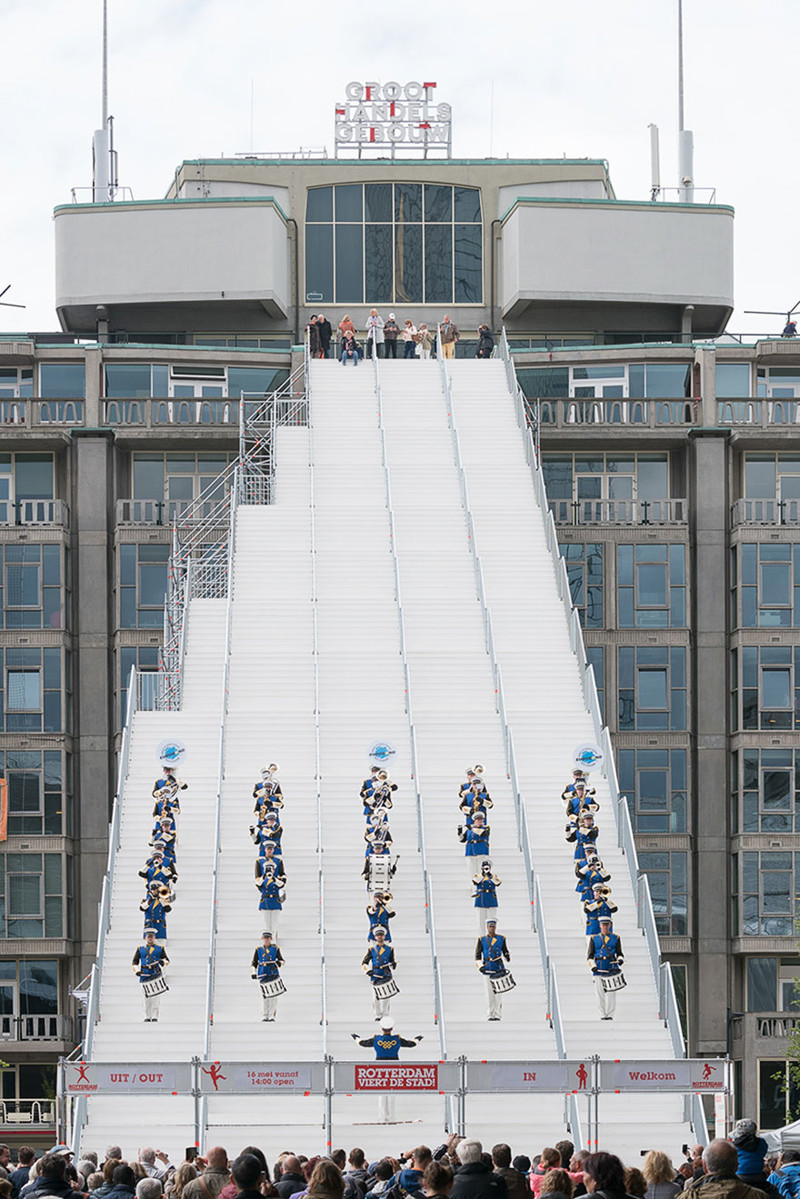 MVRDV’s Gigantic Scaffold Staircase In Rotterdam Just Opened To Public