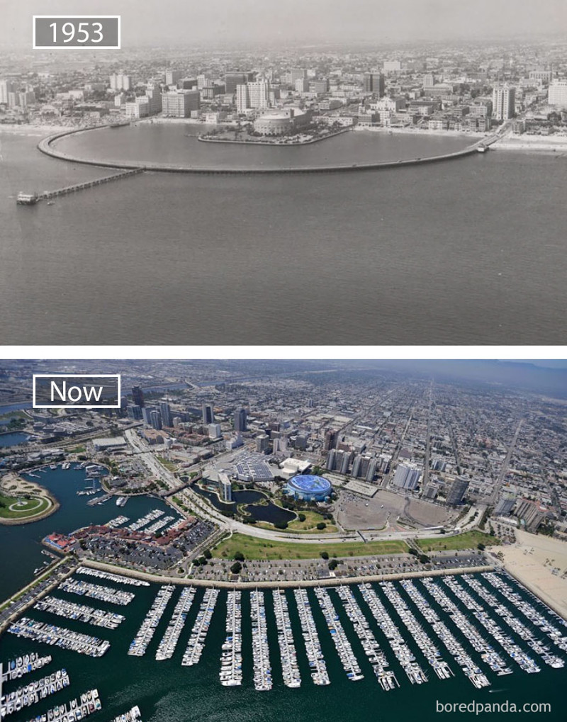 #20 Long Beach, Usa - 1953 And Now