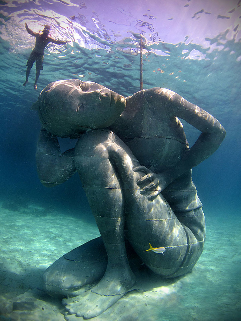 #24 Ocean Atlas: Massive Underwater Statue Of Girl Carrying The Ocean On Her Shoulders