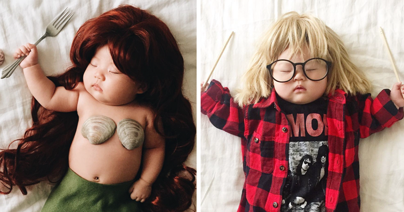 Sleeping Baby Has No Idea She Becomes The Star Of Cosplay During Her Naps