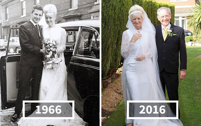 Couple Celebrates 50 Years Of Love By Wearing Same Wedding Clothes They Wore In 1966