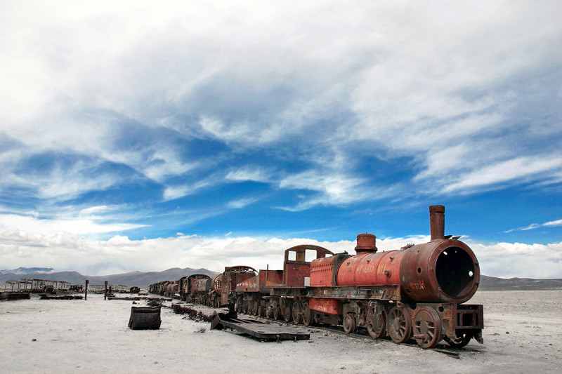 #9 An Abandoned Train Rusts Around Uyuni, Bolivia