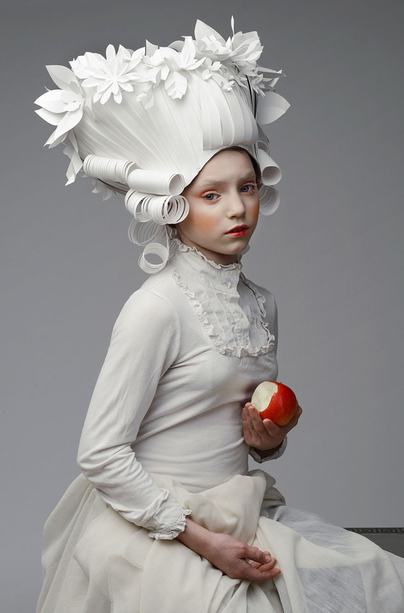 Russian Artist Creates Intricate Baroque Wigs From Paper