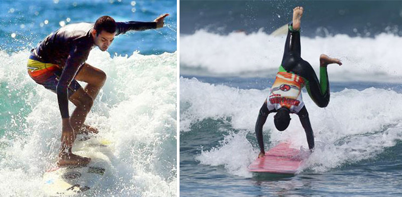 “However, he sent me to a surf course to learn and practise more. I have also practised a lot with my friends”