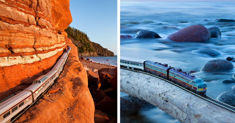 A Miniature Train's Enchanting Journey Through Canada