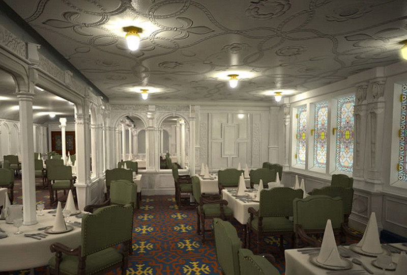 The first class dining saloon