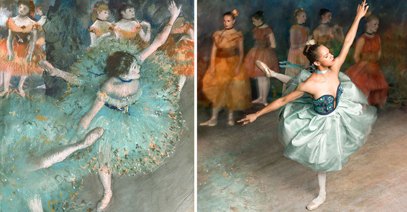 Ballerina Recreates The Paintings Of Edgar Degas