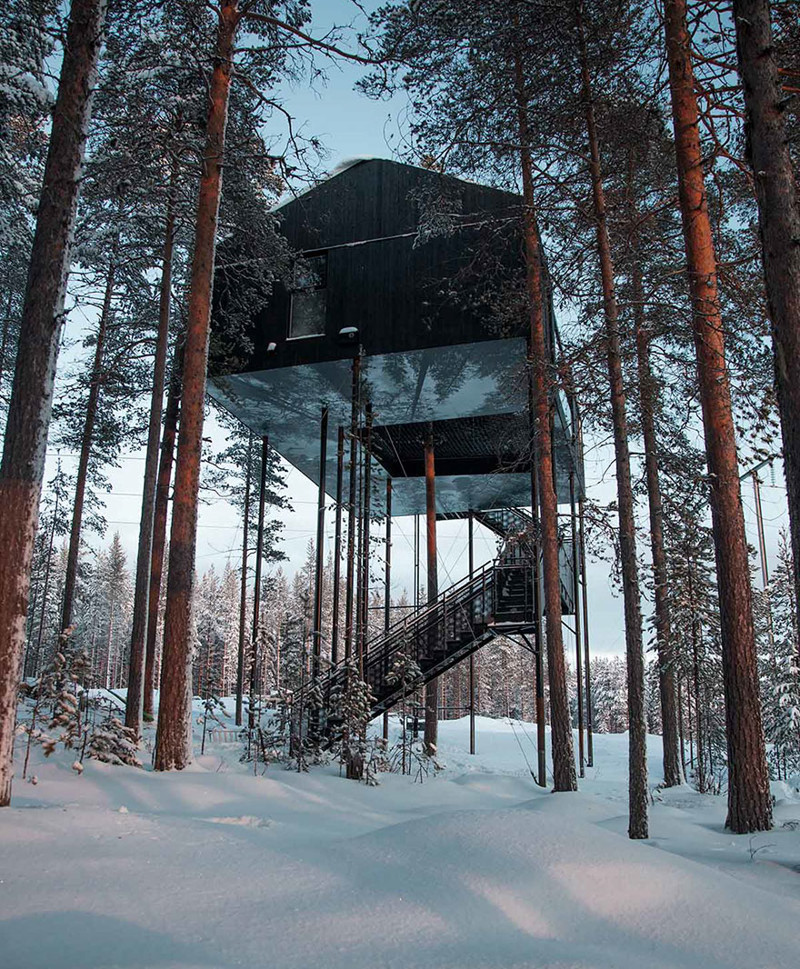 This Treehouse Hotel In Isolated Lapland Forest Lets You Sleep Under The Northern Lights