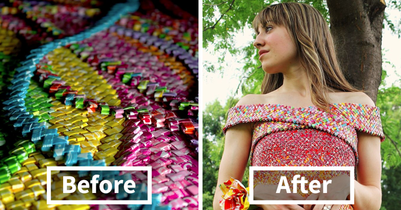 4 Years And 10 000+ Starburst Candy Wrappers Went Into This Dress