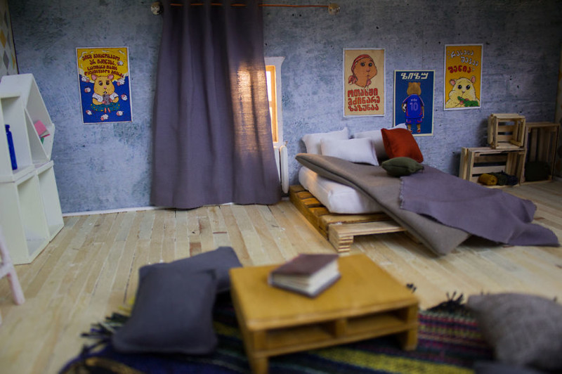 Leading boy character’s bedroom with constantly messy bed