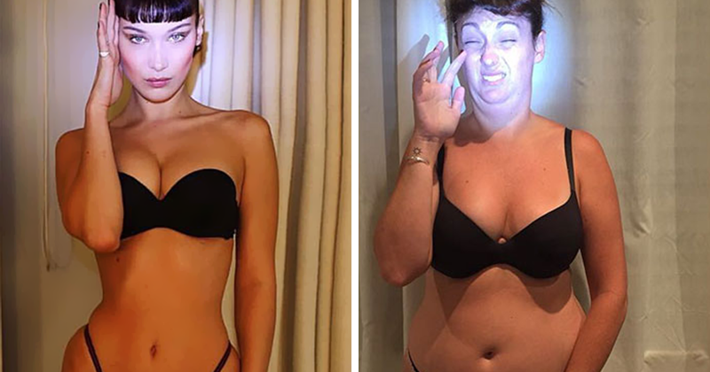 Woman Continues To Hilariously Recreate Celebrity Instagram Pics, And The Result Is Better Than The