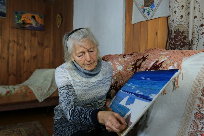 Lyubov possesses a talent in embroidery and other crafts. Some of her works were even awarded in local competitions