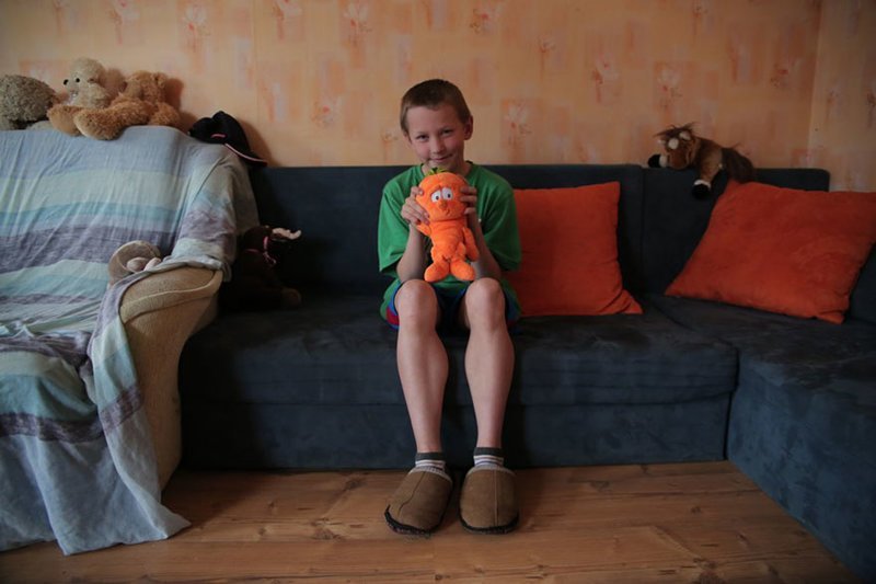 In a Latvian home living on $480/month per adult, the favorite toy is a stuffed animal