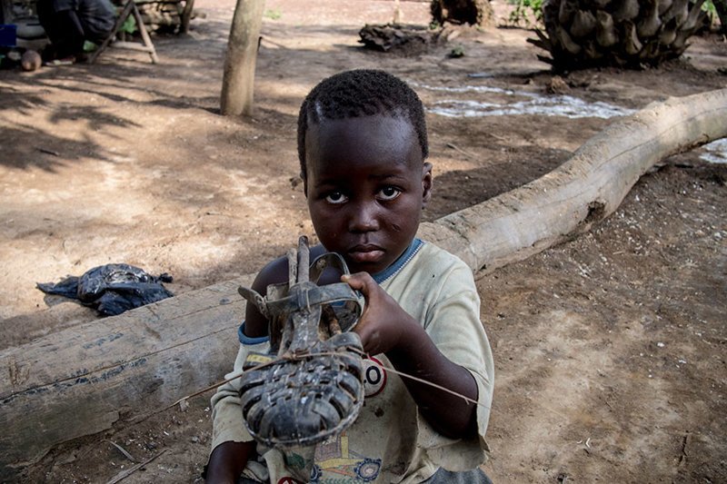 In an Ivorian home (Cote d’Ivoire) living on $61/month per adult, the favorite toy is a shoe