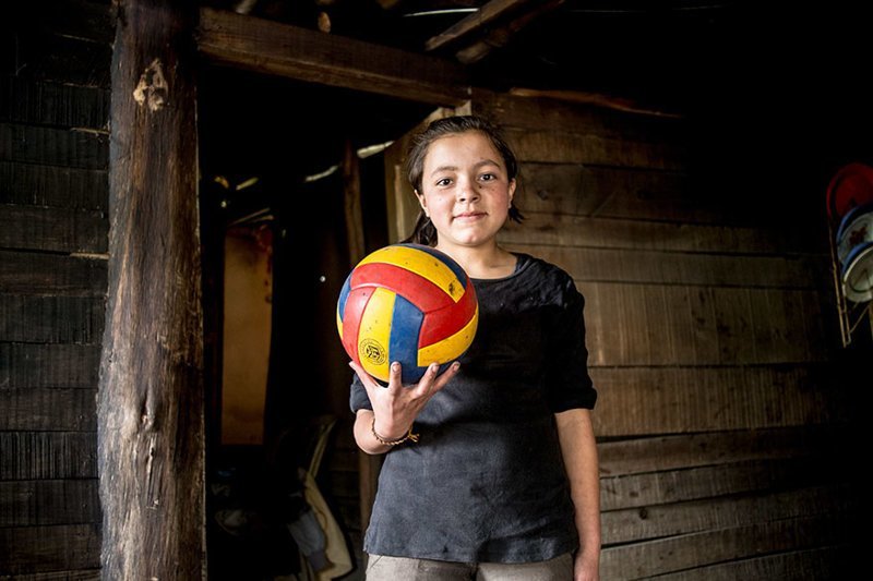 In a Colombian home living on $123/month per adult, the favorite toy is a volleyball ball