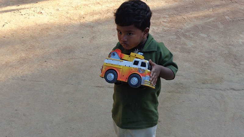 In an Indian home living on $245/month per adult, the favorite toy is a toy truck