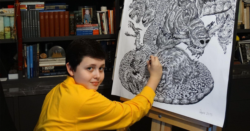 15-Year-Old Boy Prodigy Creates Animal Drawings From Memory