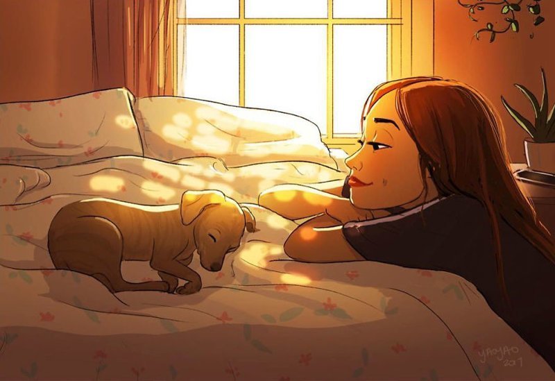 Girl Illustrates Life With Her Dog And The Pictures Will Melt Your Cold Heart