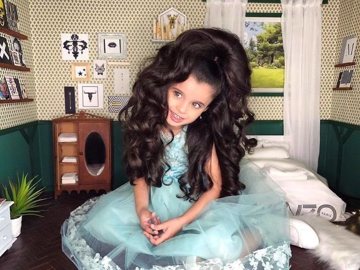 5-Year-Old Wins The Hearts Of 53k Instagram Followers With Her Huge Hair
