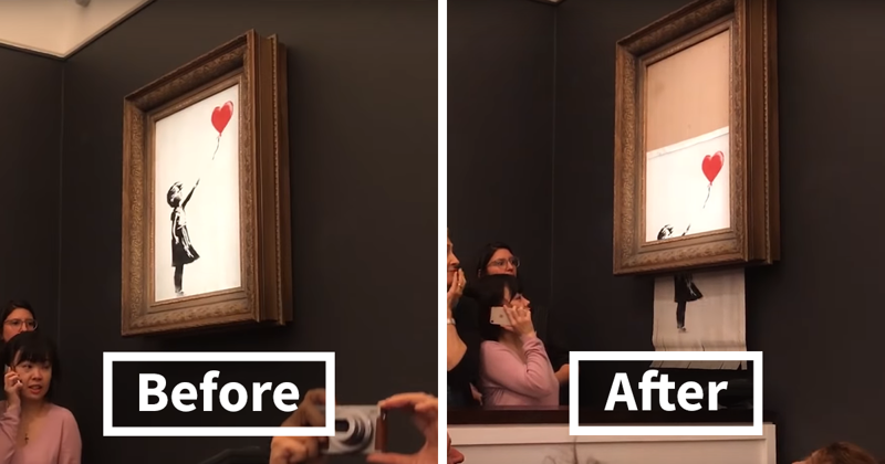 Banksy’s Girl With Balloon Is Sold For $1M, But Gets Immediately Shredded