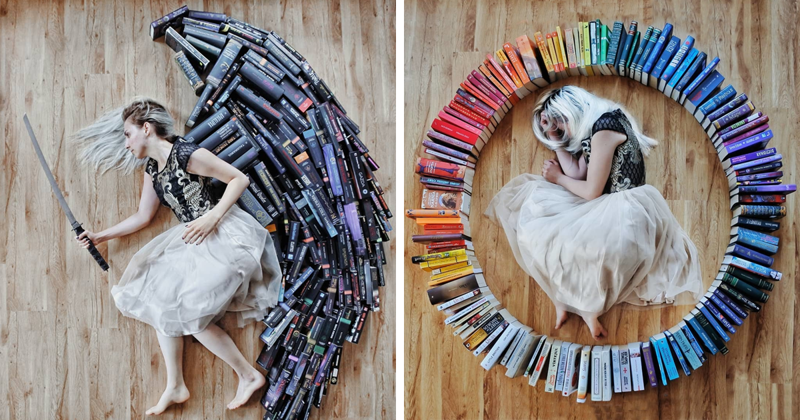 Book-Lover Turns Her Massive Library Into Art, And Her 90k Instagram Followers Approve