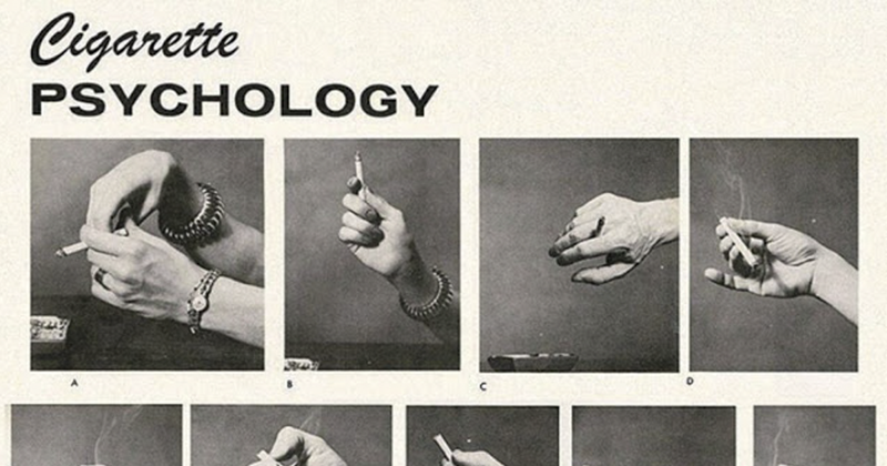 Bizarre 1959 ‘Cigarette Psychology’ Article Explains 9 Ways People Hold Cigarettes And What It Says