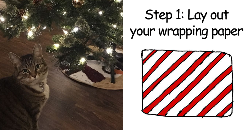 “How To Wrap A Present When You Have A Cat”