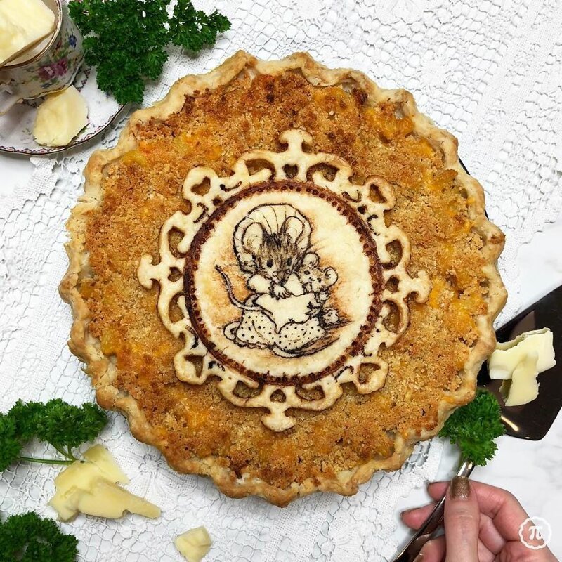 #29 Beatrix Potter-Inspired Savory Mac N Cheese Pie