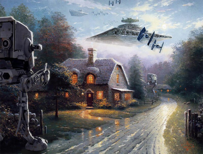 Star Wars Themes Added To Thomas Kinkade Paintings