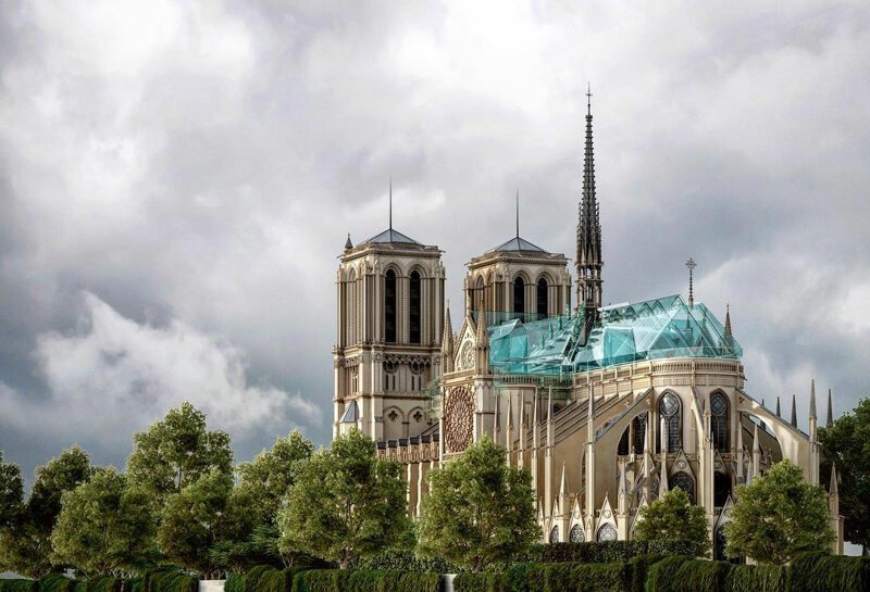 Russian Architect Suggests Modern Notre-Dame De Paris Restoration Design
