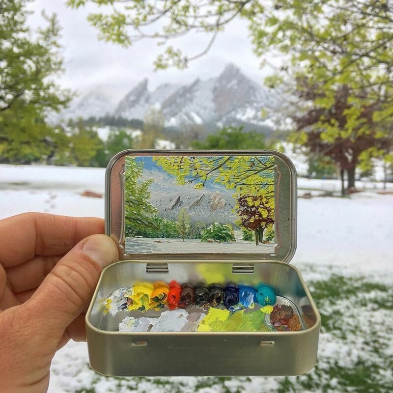 Artist Creates 30 Mini Plein Air Paintings In Altoids Tins