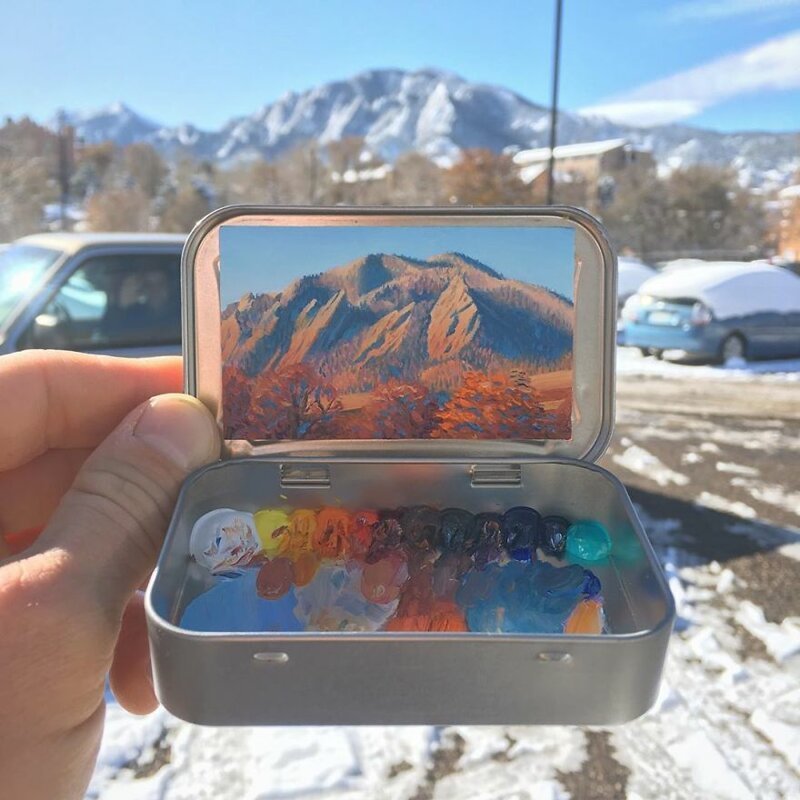 Artist Creates 30 Mini Plein Air Paintings In Altoids Tins