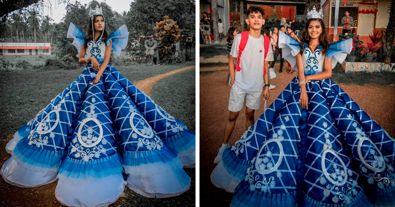 Parents Can’t Afford To Rent A Gown For Girl’s Prom, Brother Steps Up And Makes Her One Instead