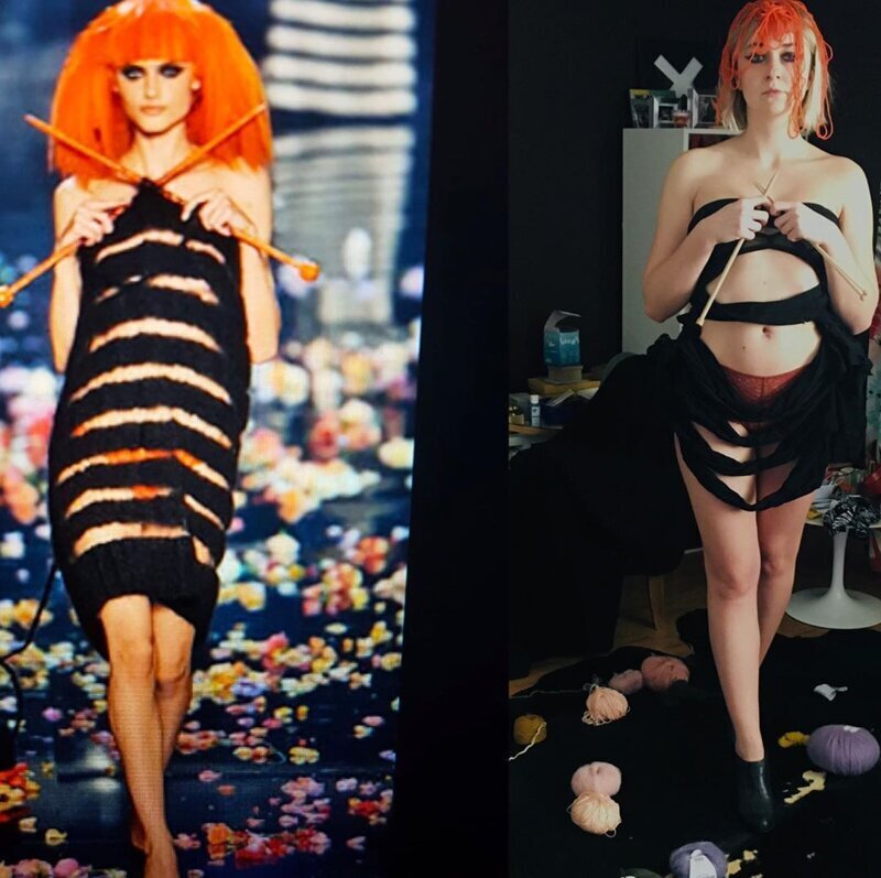 People Are Recreating “High Fashion” Looks From Household Items While In Quarantine