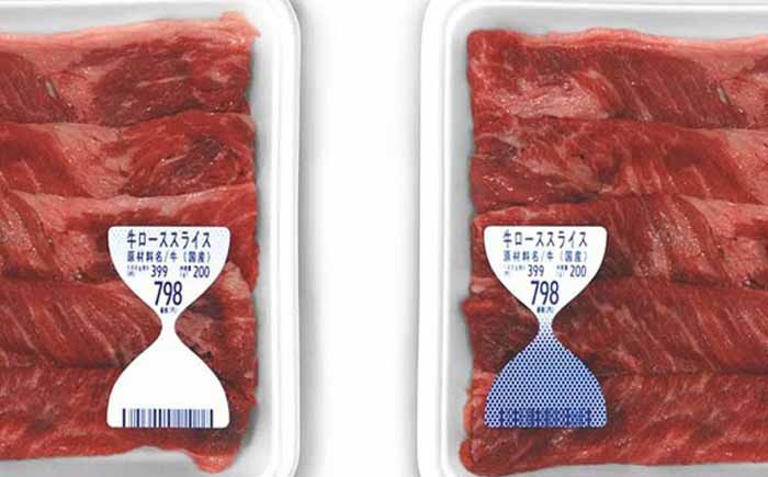 Упаковка для мяса с индикатором срока годности дизайн, упаковка
