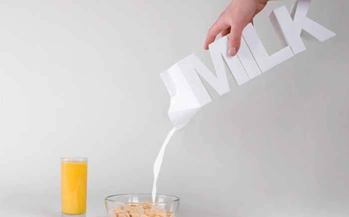 Картонная упаковка для молока дизайн, упаковка