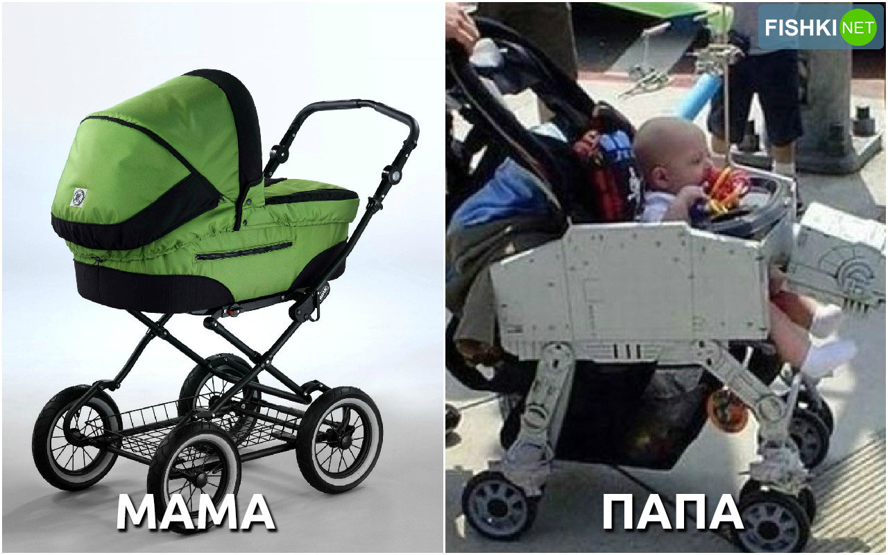 Родители выбирают ребёнку коляску. дети, мамы, папы, юмор