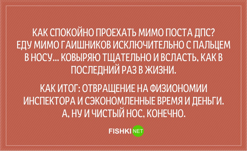 Из шутки гаишника н зачем делать далеко идущих выводов