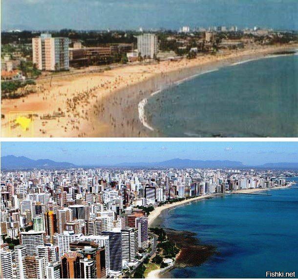 Форталеза (Fortaleza), Бразилия – 1970 год и сейчас