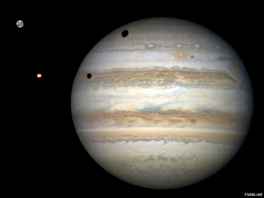Аффтар!! Видишь чёрные кружочки на Юпитере? Представь себе, оказывается это - полные солнечные затмения!!