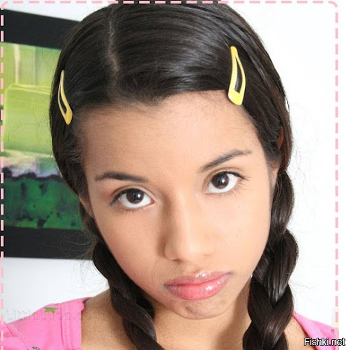 Sweet gym pigtails brunette