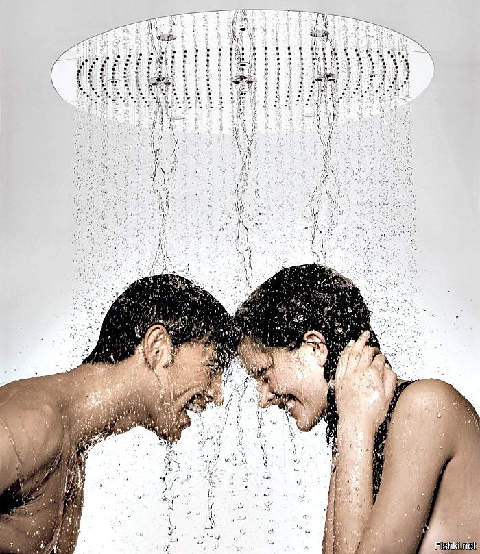 Boyfriend watches shower curly