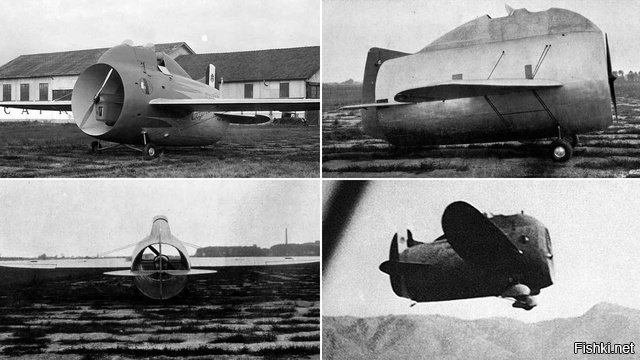 Еще такие были:
Stipa-Caproni   Фюзеляж экспериментального итальянского самолёта выполнен в виде бочки (1932 год).
Blohm & Voss BV 141   Самолёт, который должен был использоваться немецкими разведчиками во время II мировой войны. Отличается асимметричным дизайном.
VVA-14   Самолёт-амфибия.
Snecma C-450   Проект французских инженеров. Отличительная особенность   возможность вертикального взлёта и приземления. 1958 год.