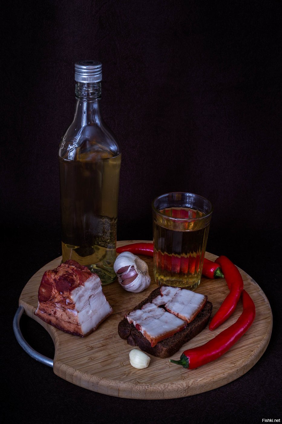 Открытки сало с водкой