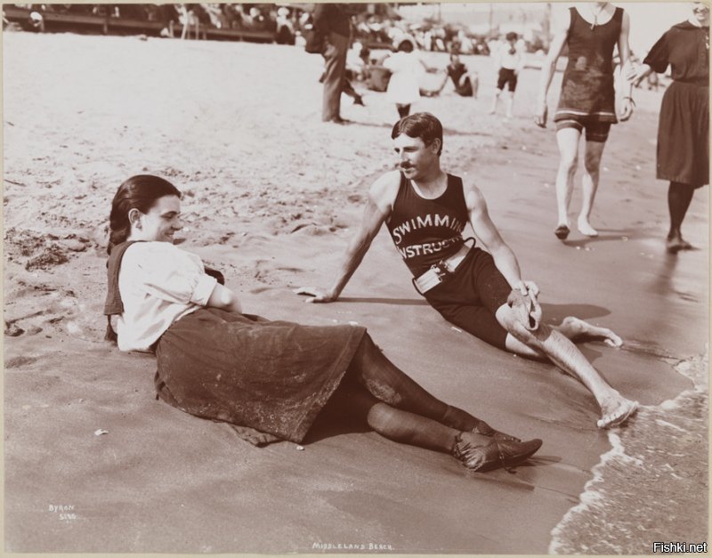Никола Тесла - инструктор по плаванию. Нью-Йорк. 1900 год.