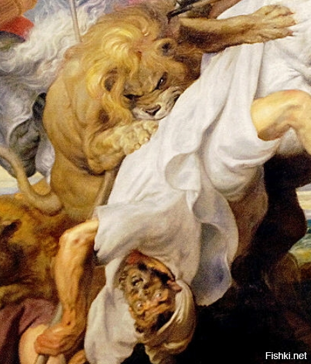 Кот, грызущий собаку - чисто "Охота на львов" Рубенса.