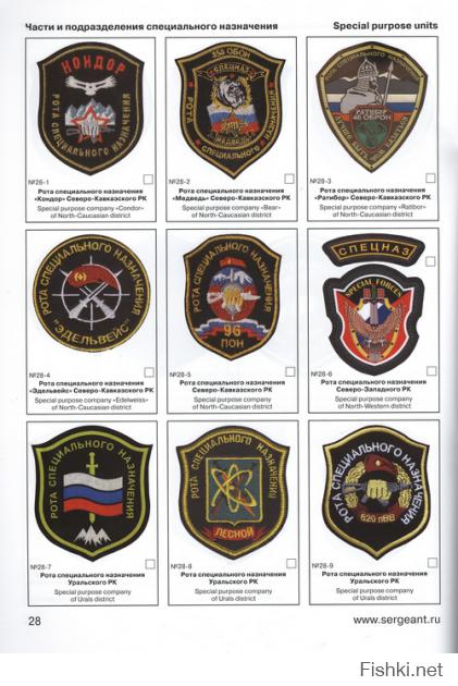 Кстати, недавно вышел каталог нашивок Внутренних войск, в том числе и подразделений спецназа и разведки. Думаю, тем кто там служил будет интересно.